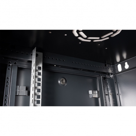 Шкаф 19" телекоммуникационный настенный,  18U 901x600х450 мм, дверь металл, черный